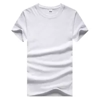

100% cotton short sleeve round neck wholesale blank printed plain white t-shirts