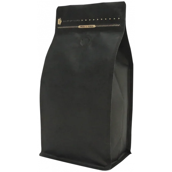 matte black coffee bags