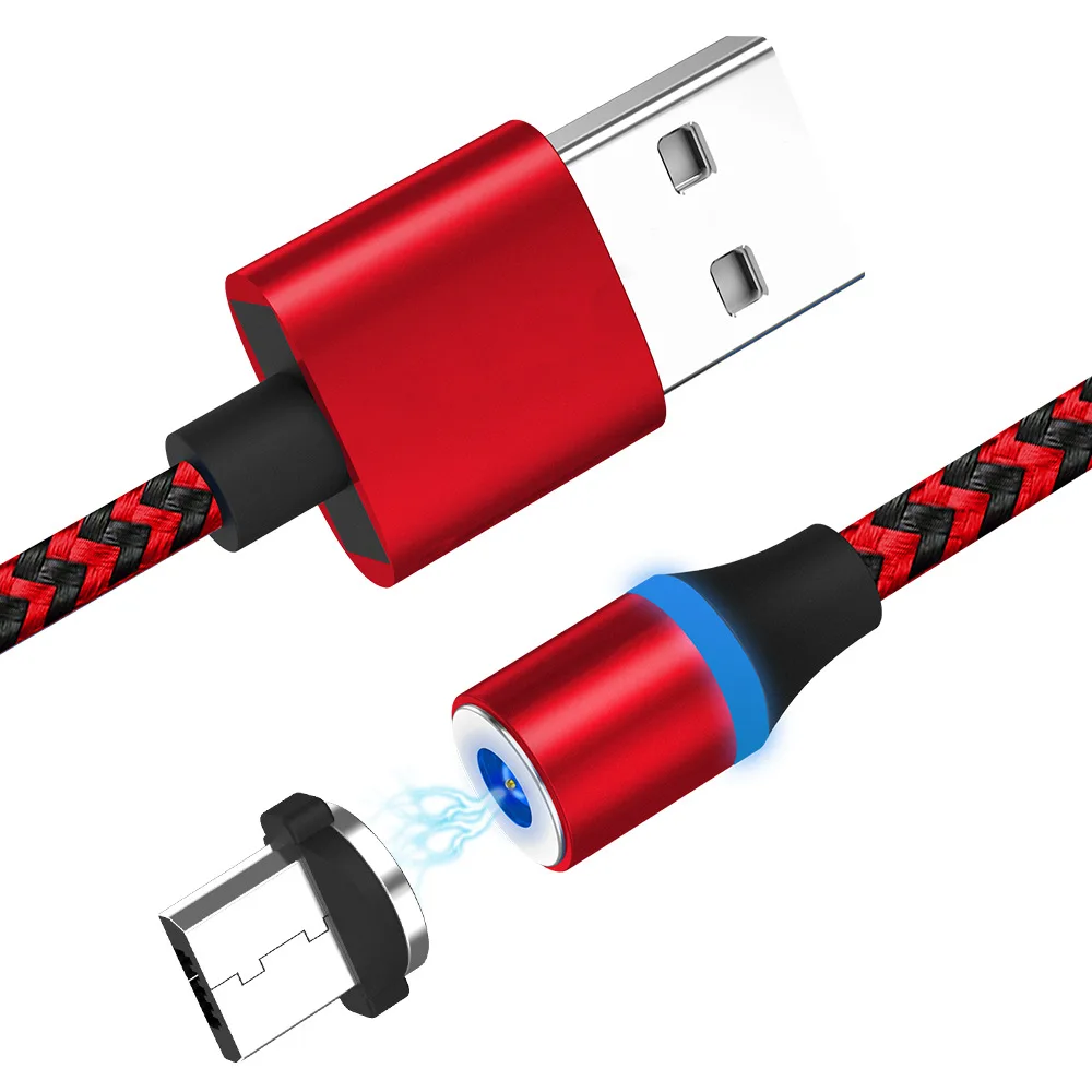 1m 2.1A fast Charging USB Phone charging cable Mobile Phone Charger magnetic charging cable magnet usb cable