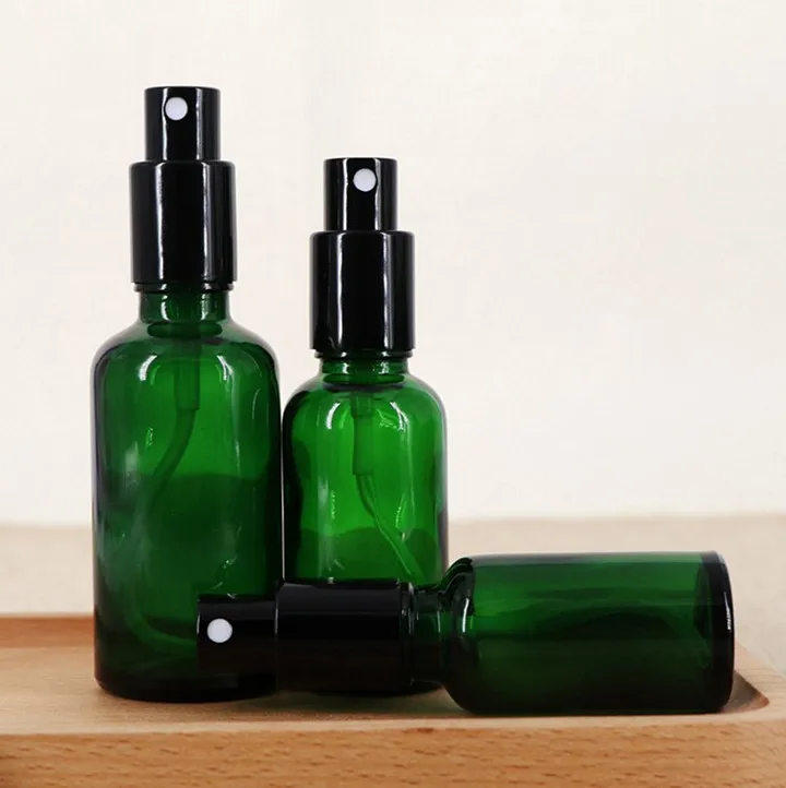 Luxury Glass 10 20 30 50 100ml Matte Black Cosmetic Serum Spray Bottle