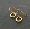 Teardrop Earrings, Gold Vermeil Dangles, Textured Drop Earring