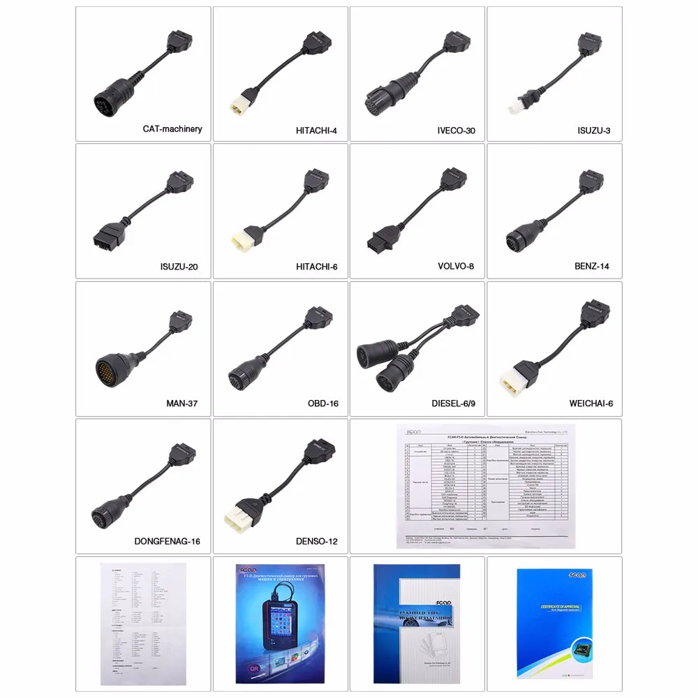 Fcar F3-D 24V Heavy Duty Truck Scanner supports Russian/English/German 1 year free update online F3D for trucks diagnostic tools