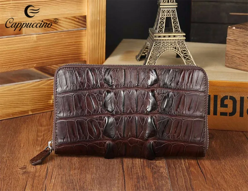 

Custom luxury purses high quality genuine crocodile leather clutch wallets for men, More color