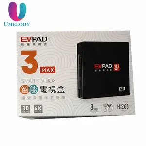2019 Evpad 3 Evpad3s/max Korean Japan EVPAD PRO+IPTV Chinese HK Malay TW US Thailand Vietnam Android TV box movie drama