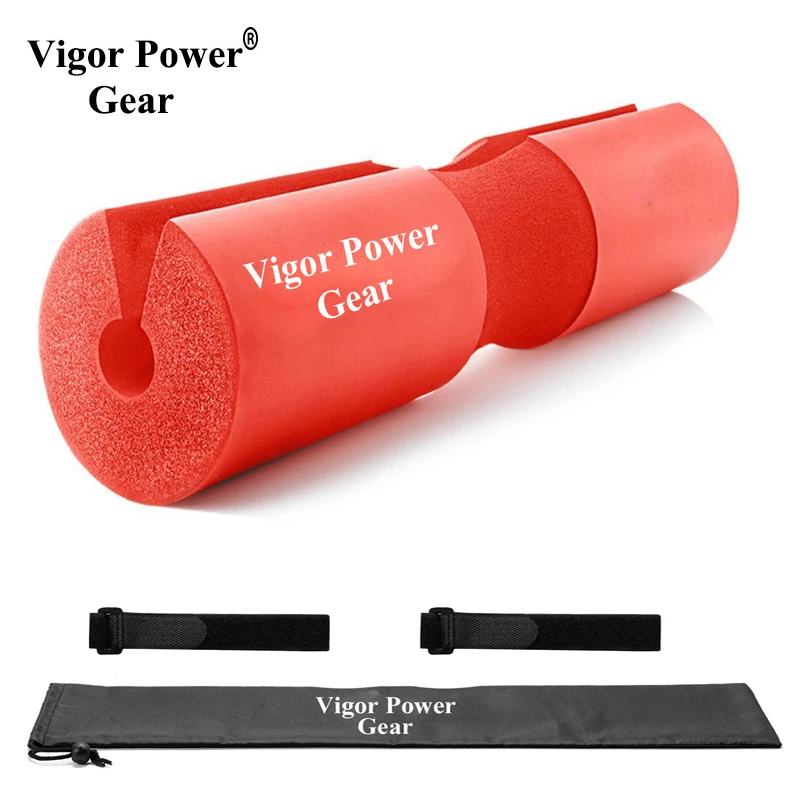 

Vigor Power Gear Red Weightlifting Barbell Pad for Squats with bag and strap, Blue,black, red