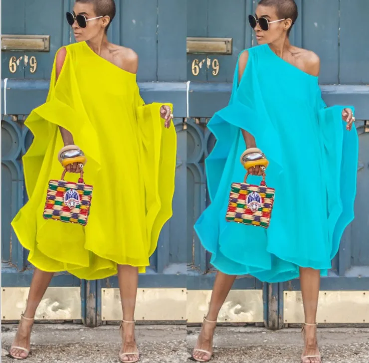 

latest design plain chiffon dress for beach chiffon summer dress, N/a