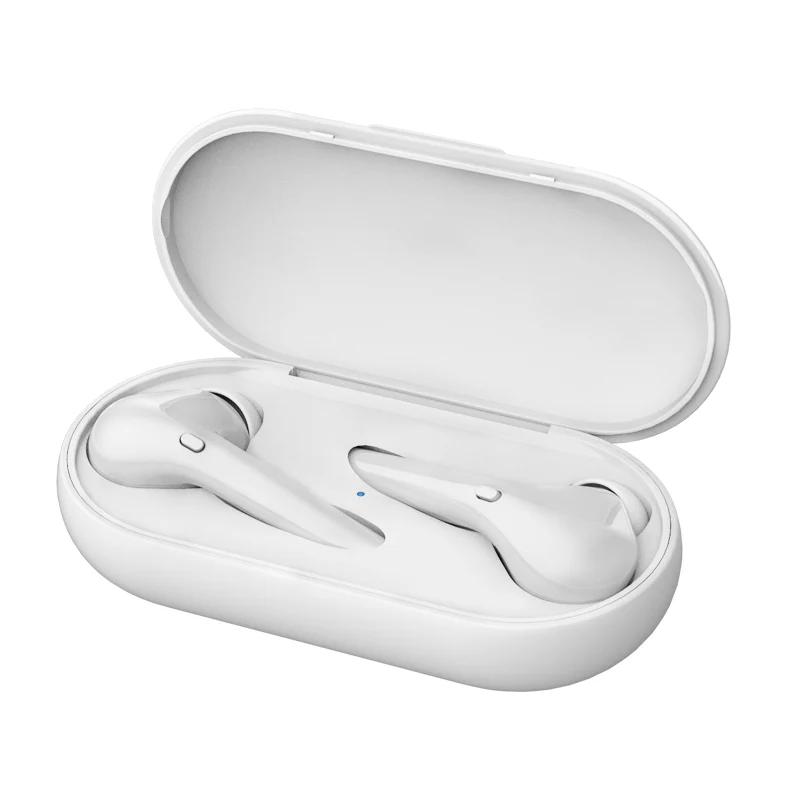 

tws 5.0 sports wireless earphones charger case bluetooth earbuds with charging case, Black,white