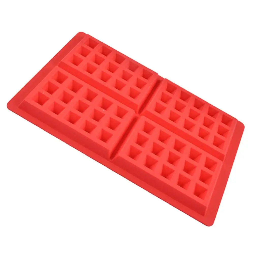 

Rectangular waffle making silicone cake mold resin mold, Red
