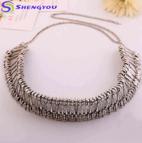 Belly Dancing Style Gold And Sliver Colthes Bib Women Belt