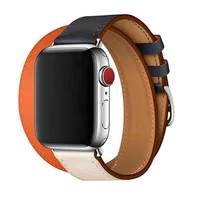 

Wholesale for Iwatch Watch Strap Genuine Calf Leather Double Tour Bracelet for 44mm 40mm and 38mm 42mm Apple Watch Band