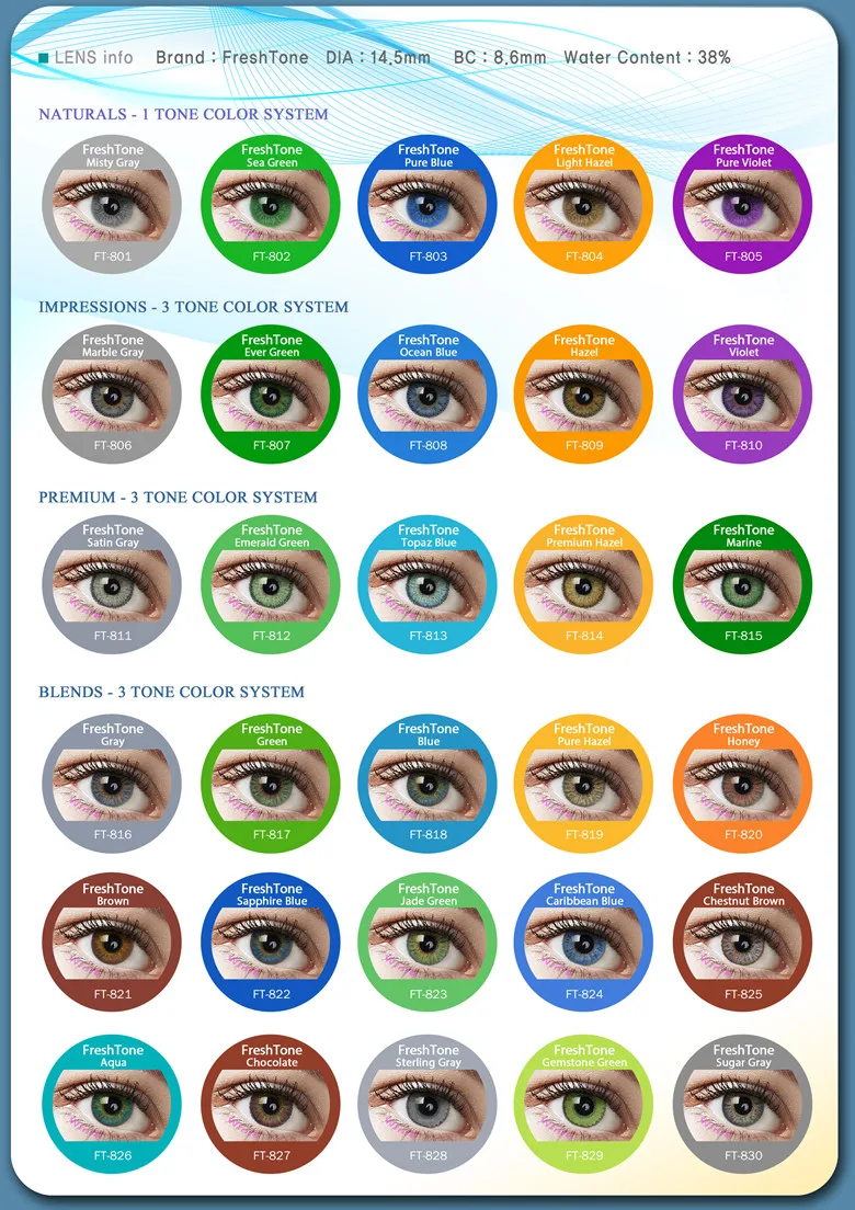 wholesale fresh tone natural look light hazel cheap colored contacts lenses - Colored Contacts Hazel wholesale fresh tone natural look light hazel cheap colored contacts lenses - Colored Contacts Hazel