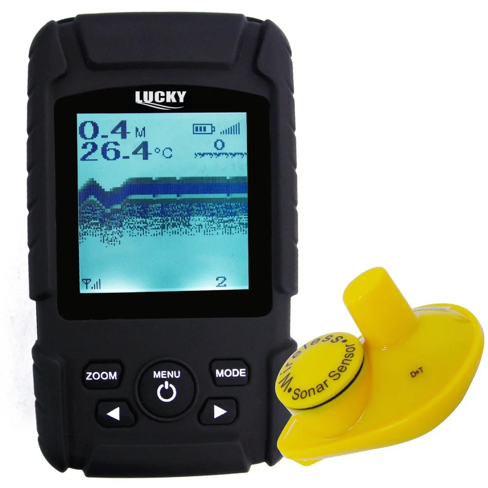 Lucky Rechargeable Battery Waterproof Wireless Fishfinder/ Fish Finder ...