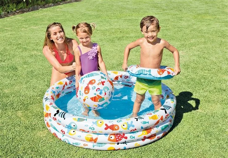 inflating intex pool