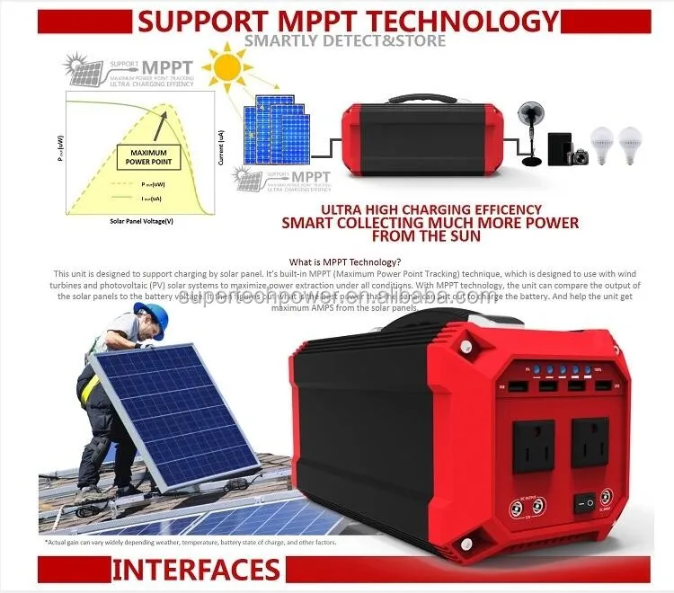 220v 300w Portable Solar Generator With Lithium Battery With Mppt