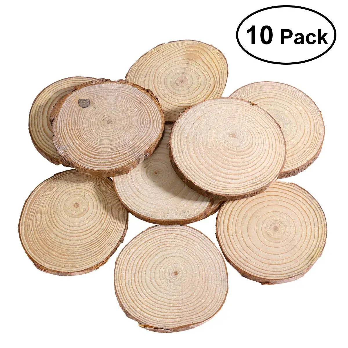 0.79 Inch Wood Round Beads Wooden Teether Unfinished DIY Accessories Wood Chips Circles Wood Discs Baby Toys Amyster 50pcs Natural Flat 20mm 50pcs
