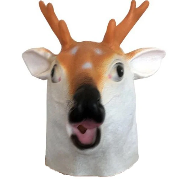 HH-0612 prank trick toys latex halloween reindeer deer mask