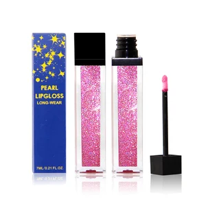 Custom Glitter Liquid Lipstick No Logo OEM Lipgloss Makeup Glitter Lipgloss with Private Label