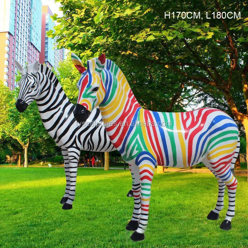 Garden Life Size Fiberglass Zebra Sculpture For Garden Decoration Buy