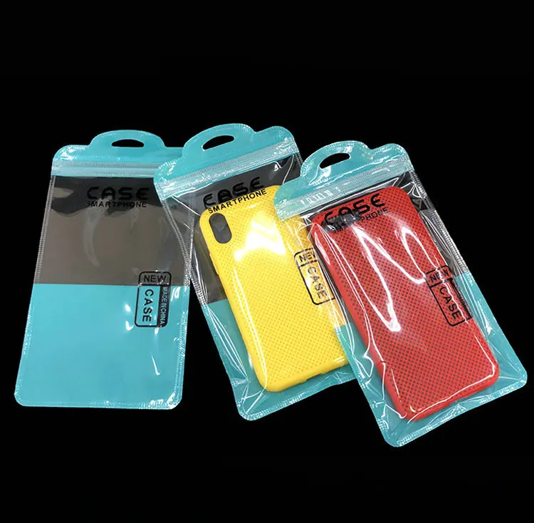 Three Side Sealing Reusable Ziplock Cell Phone Case Zipper Packaging
