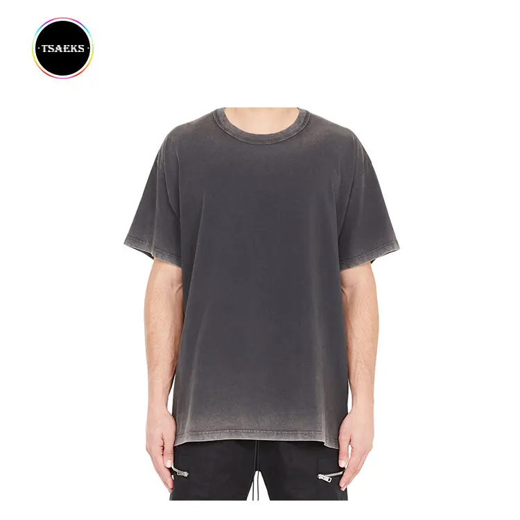 

Men's washed fabric coolest streetwear t shirt