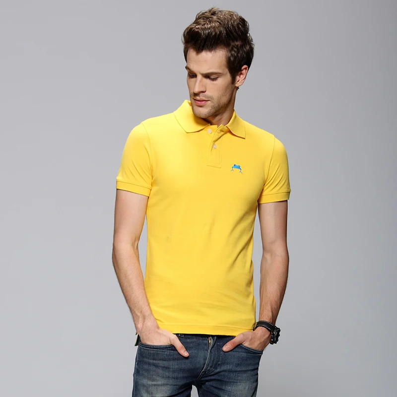 

Yellow Color Wholesale Custom Logo Polo Shirt Design Different Colors