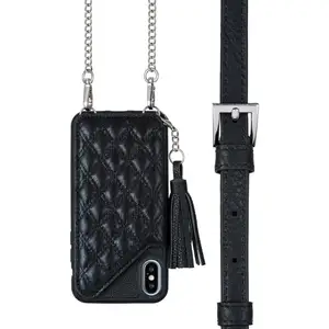 Leather Wallet Case Straps iPhone 7 Plus 8 Plus