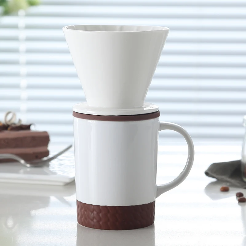 

Wholesale 360cc Home High Temperature Resistant Ceramic V60 Coffee Dripper Set With Coffee Dripper Stand, Ajustable