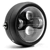 Motorcycle Black 6.5" Headlight Projector Head Lamp Hi/Lo Beam Bobber Chopper light