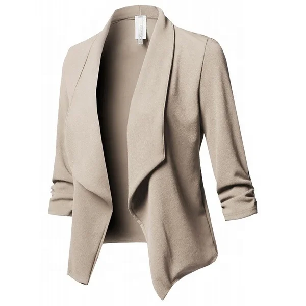 

Import Clothing From China Coat Women Pure Color Long Sleeve Slim Ladies Suit