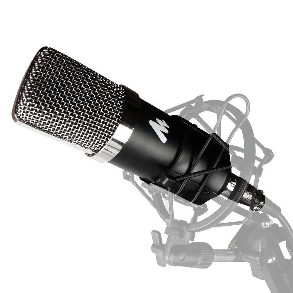 

Amazon Black Portable Cardioid podcasting recording mic, Black;silver