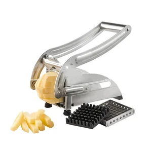 Image of stainless steel french fry cutter machine potato chipper