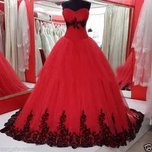 Red and Black Wedding Dresses