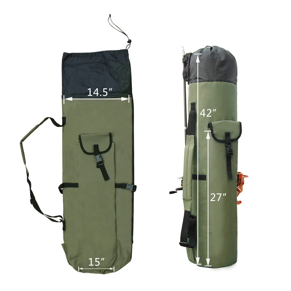 Fishing Bag Fishing Rod Reel Case Carrier Holder Fishing Pole Storage Bags Case 