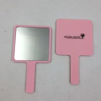 

Plastic Single Side Square Shape Pocket Mirror With Logo Wirh Handle