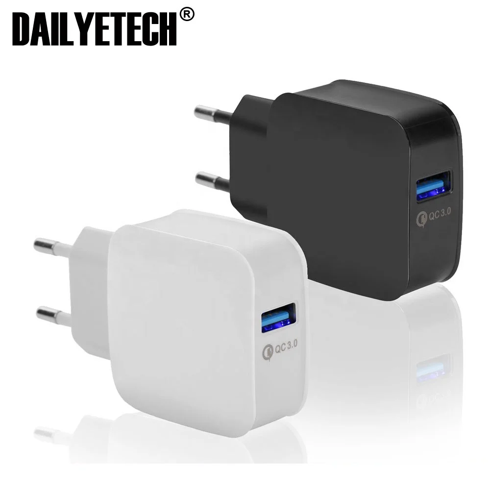 

Phone Charger Qualcomm Quick Charge QC 3.0 Fast USB Charger Quick Charge 2.0 from DAILYETECH, Black/white