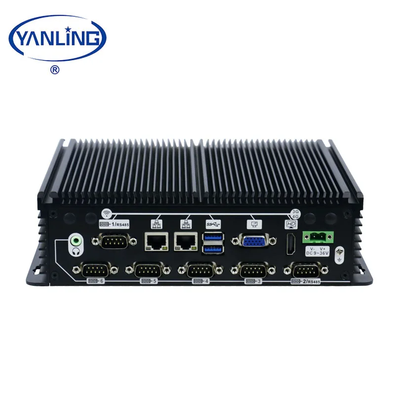 

IBOX-702 Intel J1900 quad core rugged Industrial Computer dual intel lan wide voltage input 9-36V