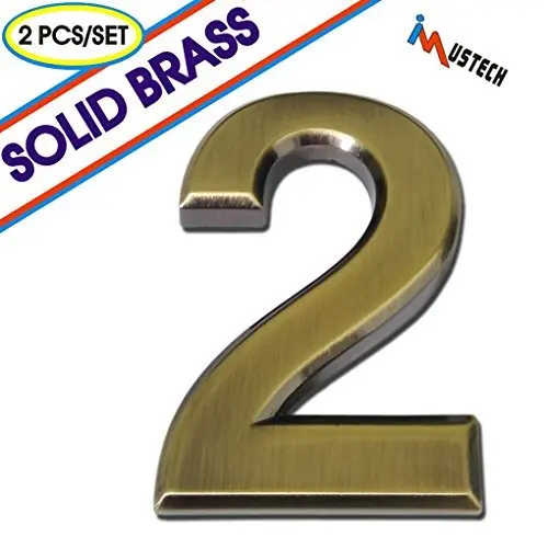 Brass Mailbox Door Find Deals On Line At Get Quotations Imustech Mailbox Numbers 2 Pcs Set Solid Self Stick Number For