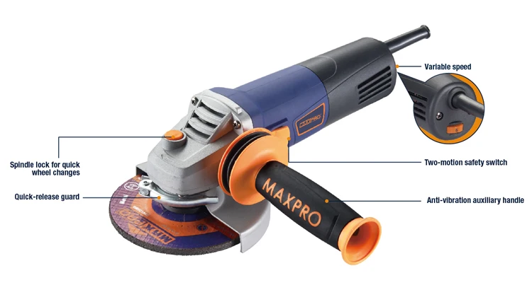 MAXPRO MPAG950/125VQ 125mm 950W Variable Speed Electric Angle Grinder High quality