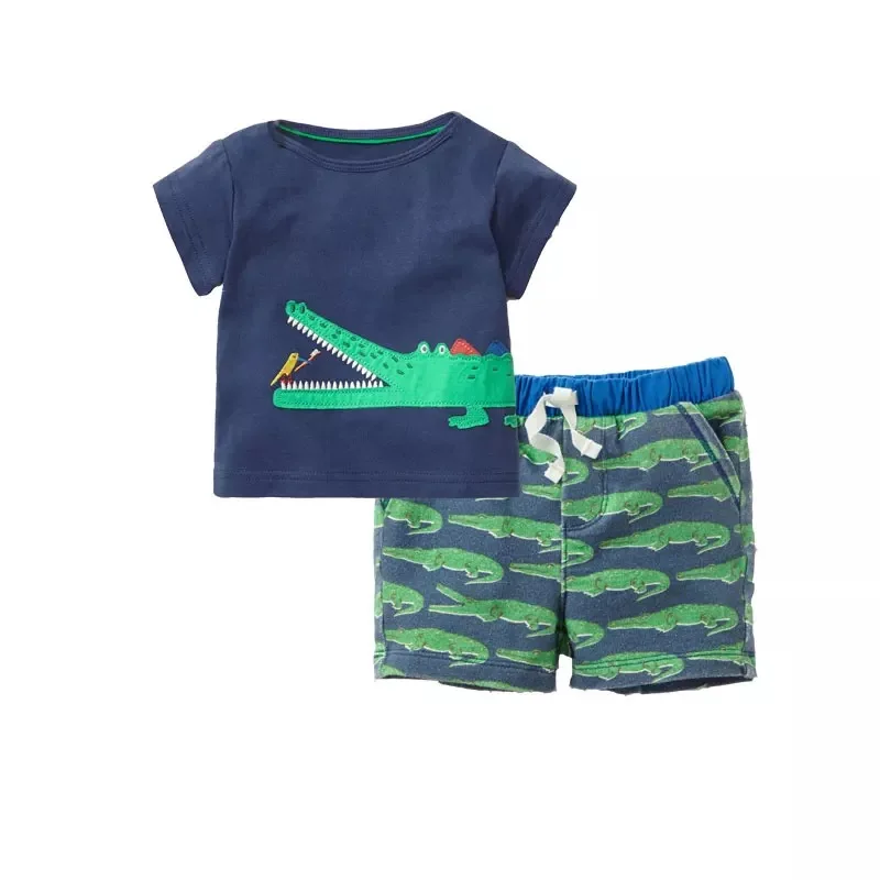 

China boy's cheap price turkey wholesale children clothes set, Blue