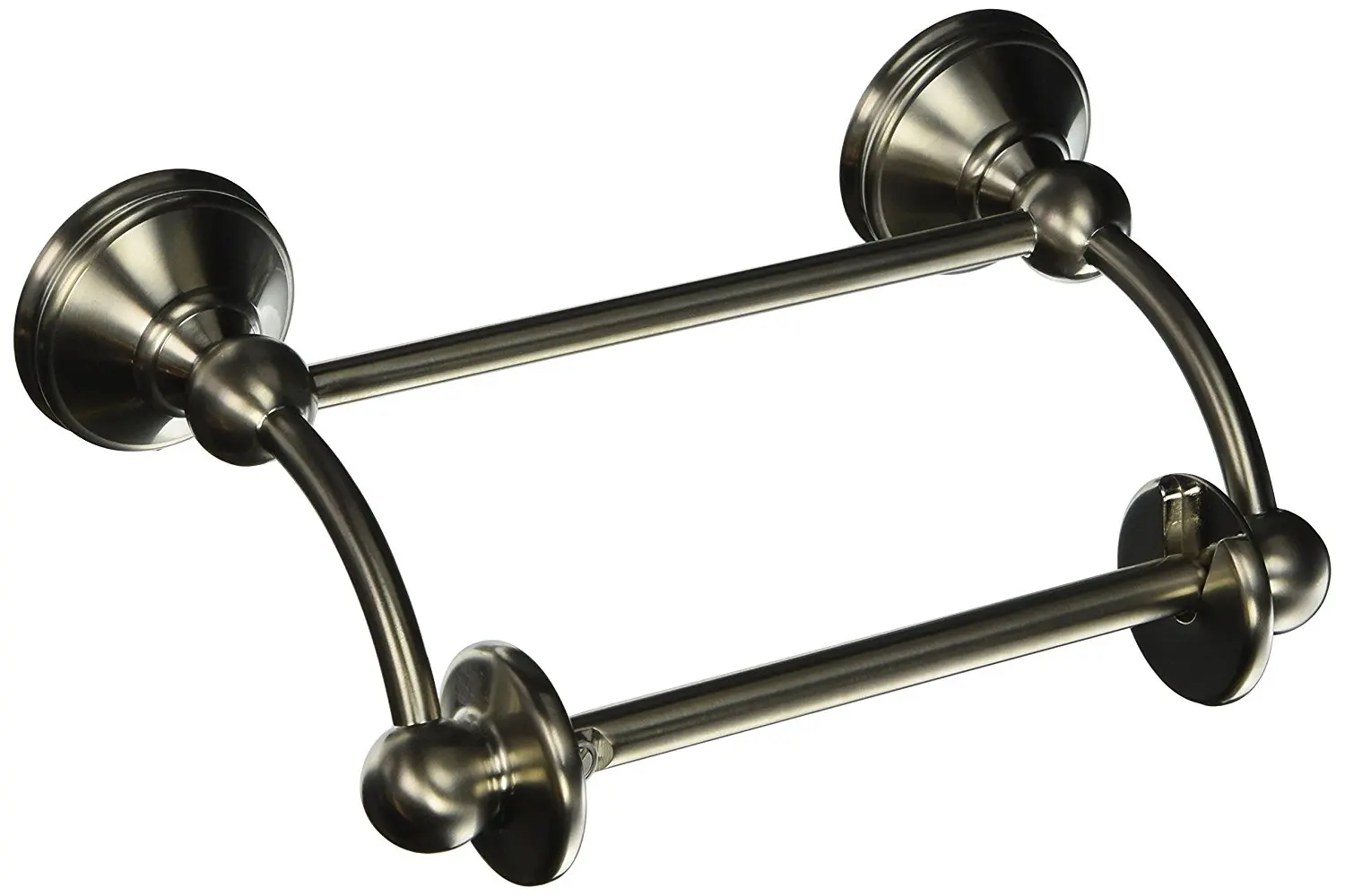 Rohl U.6648STN U.6648 Georgian Era Double Post Toilet Paper Holder with Swinging Arm, Satin Nickel