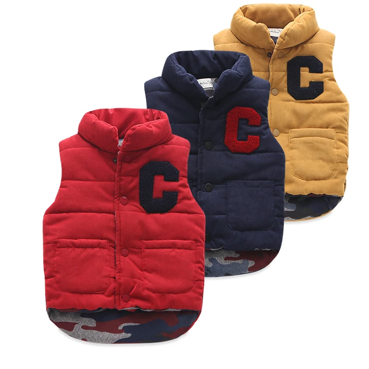 

2015 new arrival fashion sleeveless collar button canvas boy casual vest, Picture