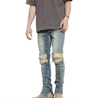 

OEM new style ripped pent style stock dropshipping men biker skinny jeans