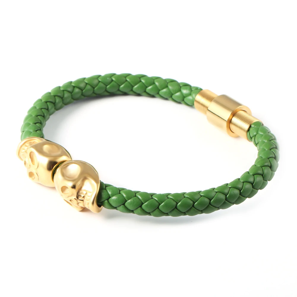 Wholesale Hawaiian Truth Leather Bracelets Men's Leather And Gold Buy