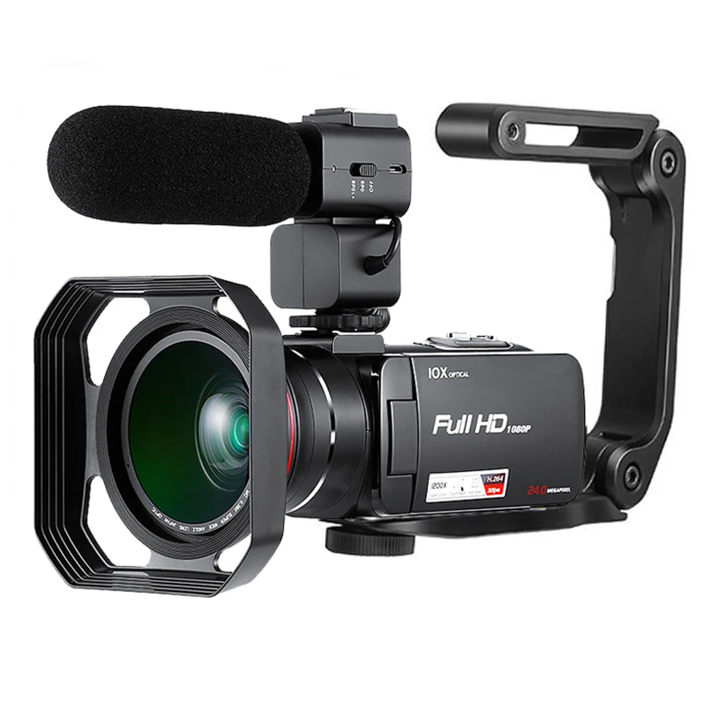 professional Digital Video Camera Full HD 1080P 120X Digital Zoom Camcorders 10X Optical Zoom Camera Fotografica