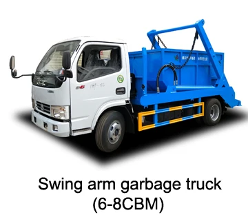 Hot Sales New Dongfeng 12 cubic 4x2 swing arm roll rubbish collection garbage trucks