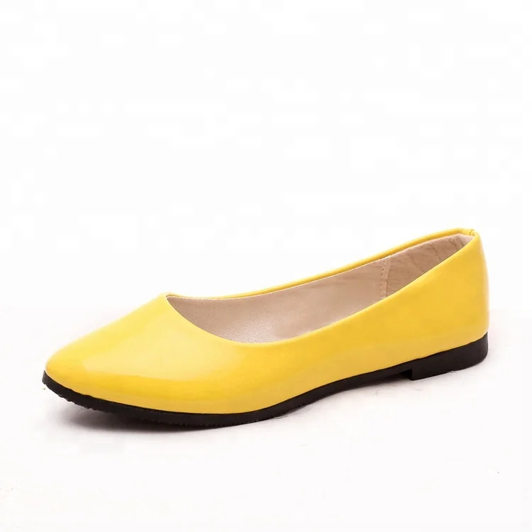 

lady candy color patent leather Women's ballet Flats Casual Shoes