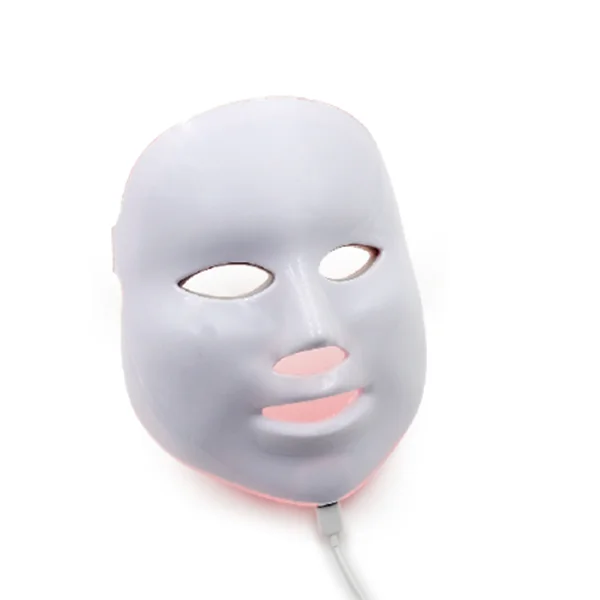 

Beauty skin care Portable 7 colors lights led facial mask personal use pdt led mask for home and beauty salon, White