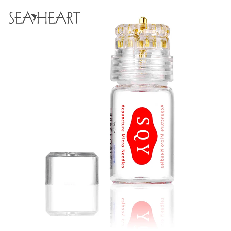 

screw thread 24K gold plated micro needle derma stamp