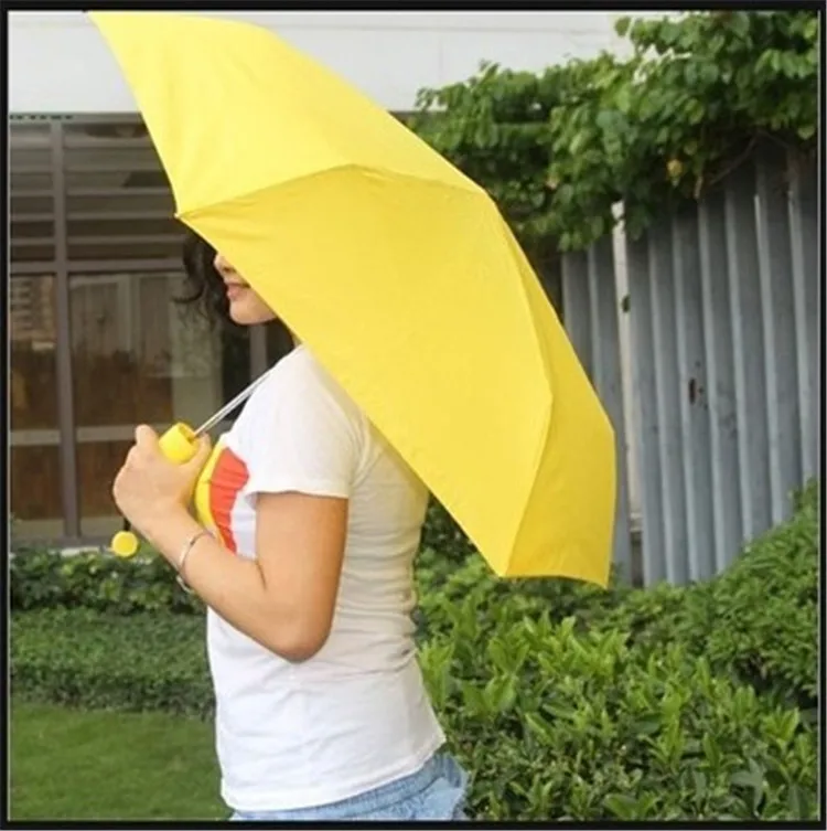 
Hot sale yellow gift solar umbrella bottle umbrella with logo prints wholesale 