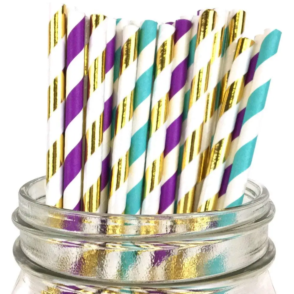 

Party Biodegradable Cocktail Drinking Paper Straws With Fda Certificate, Customerized